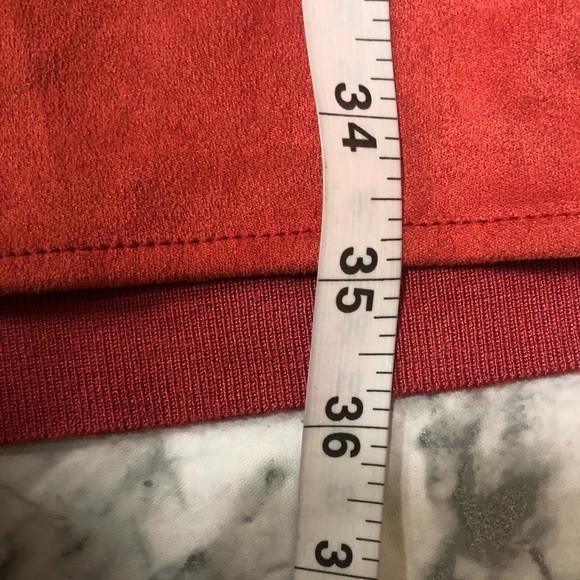 New York & Co 7th Ave Faux Suede Red Dress Size M NWT - Picture 4 of 6